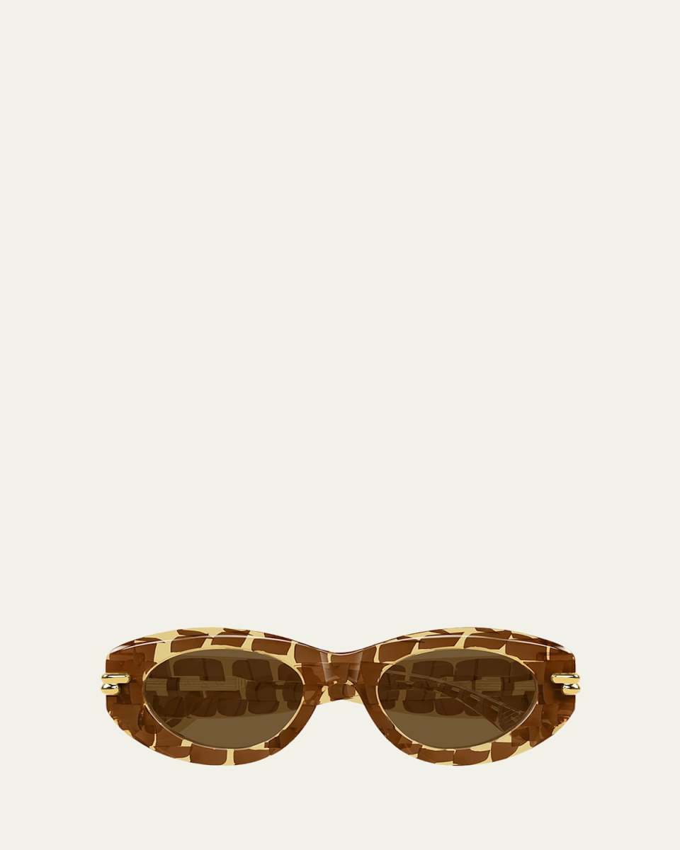 Ribbon Oval Acetate Sunglasses